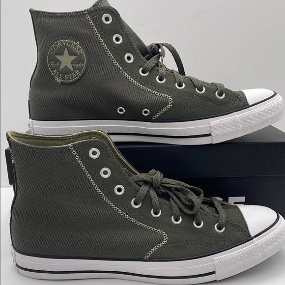 Converse Men's High-Top Sneakers - Dark Green Chuck Taylor Play On Fashion Hi